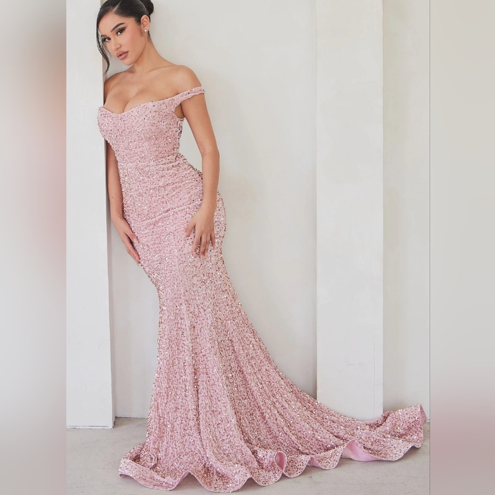 Faahion Nova Alora sequin Maxi gown
